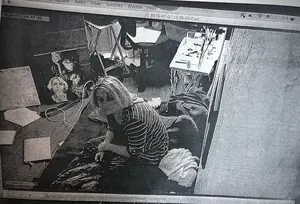 Eva viewed through a spycamera