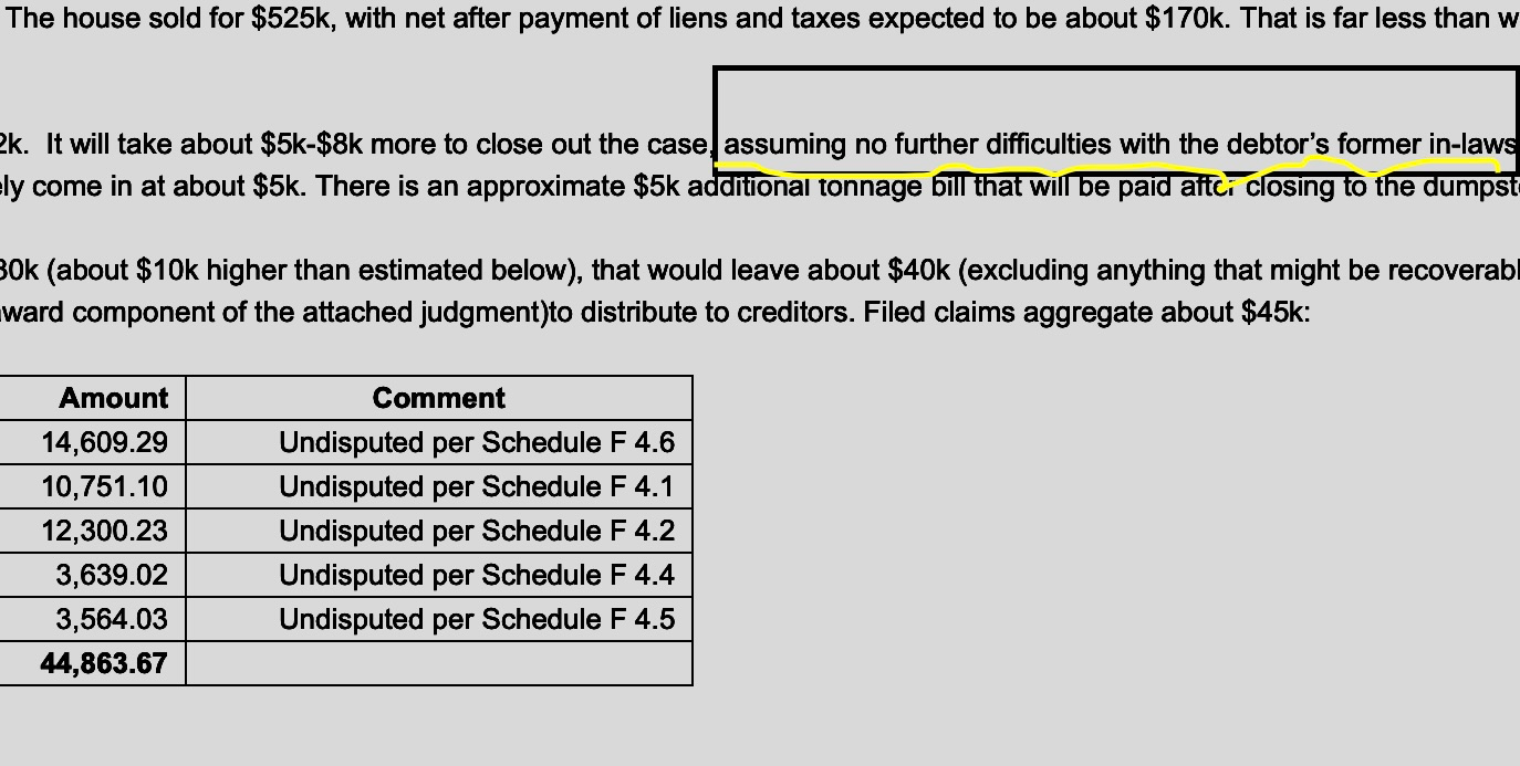 American Bankruptcy Math
